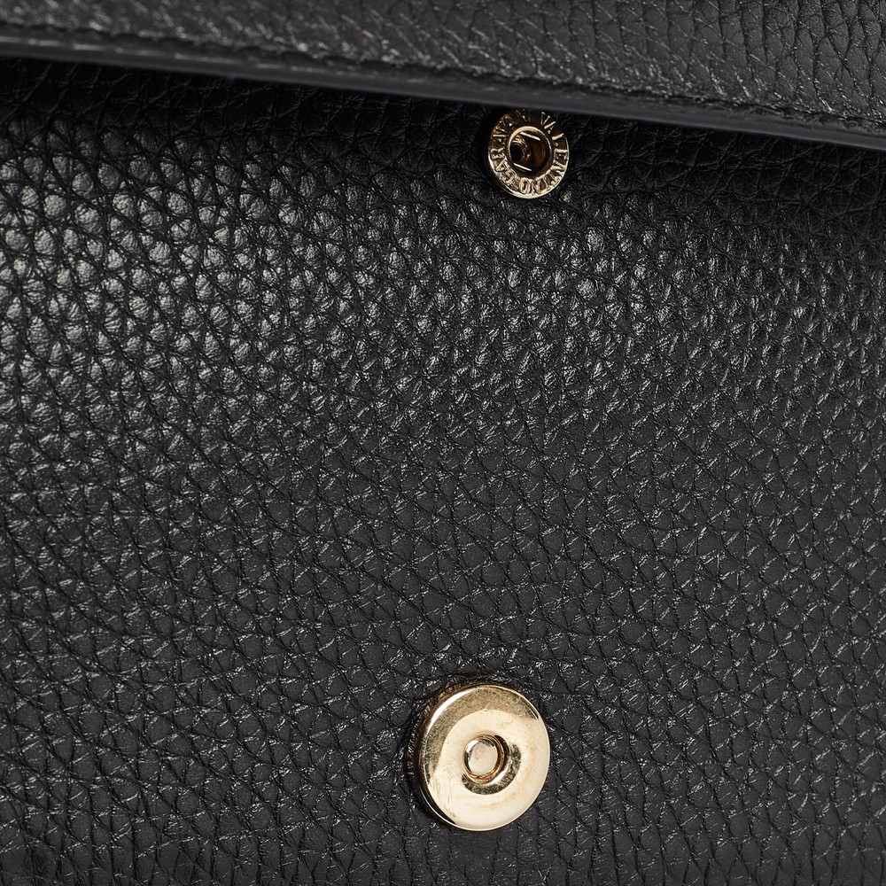 VALENTINO Black Leather Rockstud Chain Pouch - Picture 7 of 8